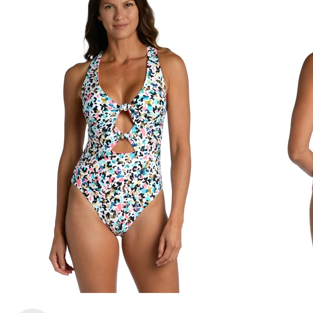 La Blanca Camo Cheetah Reversible Over-The-Shoulder One Piece